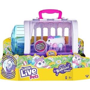 Little Live Pets Lil Hamster House Playset On The Go Pet Carrier Popmello Wheel